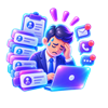 Sales team overload icon